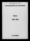 Essarts-le-Vicomte (Les). Décès 1863-1892