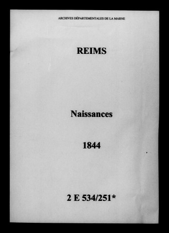 Reims. Naissances 1844