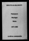 Heiltz-le-Maurupt. Naissances, mariages, décès 1873-1882