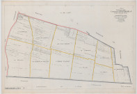 Auménancourt (51025). Section X1 4 échelle 1/2500, plan remembré pour 1921, ancienne commune de Auménancourt-le-Petit, plan régulier (papier).