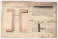 Plan profil et élévation du pont de Blacy, 1737.