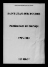 Saint-Jean-sur-Tourbe. Publications de mariage 1793-1901