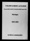 Champaubert-aux-Bois. Mariages 1853-1892