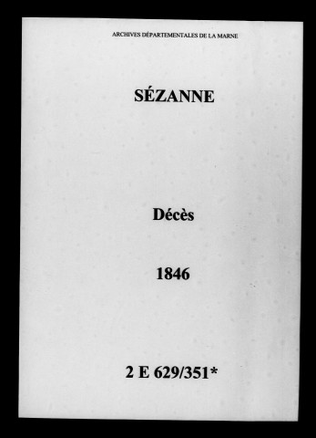 Sézanne. Décès 1846