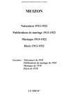 Muizon. Naissances, publications de mariage, mariages, décès 1913-1922