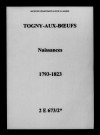 Togny-aux-Boeufs. Naissances 1793-1823