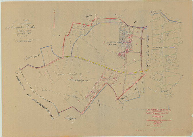 Sainte-Marie-du-Lac-Nuisement (51277). Section 277 B échelle 1/2000, plan mis à jour pour 1954, plan non régulier (papier)