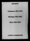 Muizon. Naissances, mariages, décès 1813-1822