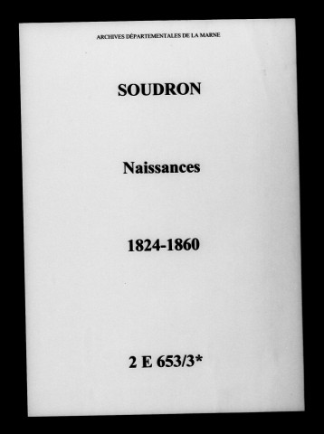 Soudron. Naissances 1824-1860