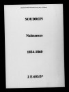 Soudron. Naissances 1824-1860