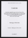 Tahure. Mariages 1910-1924