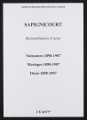 Sapignicourt. Naissances, mariages, décès 1898-1907 (reconstitutions)