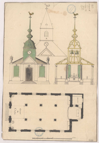 Saint-Mard-sur-le-Mont. Eglise de St Mard sur Lemont, 1773.