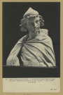REIMS. 77. Musée de Sculpture comparée - Cathédrale de Reims, Buste de figure décorant l'ébrasement gauche de la Porte centrale - Saint-Joseph (XIIIe siècle) / N.D., Phot.