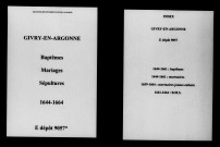 Givry-en-Argonne. Baptêmes, mariages, sépultures 1644-1664