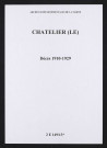 Châtelier (Le). Décès 1910-1929