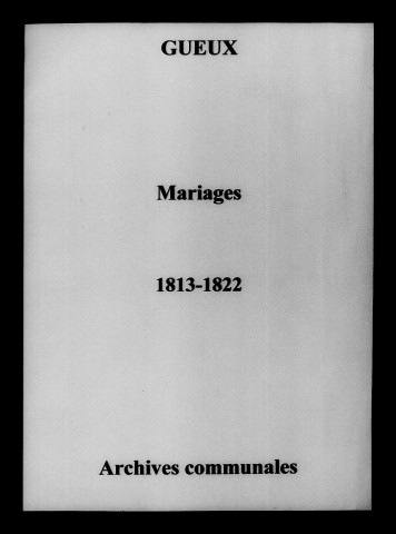 Gueux. Mariages 1813-1822