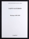 Saint-Saturnin. Mariages 1893-1929