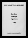 Essarts-lès-Sézanne (Les) . Baptêmes, mariages, sépultures 1754