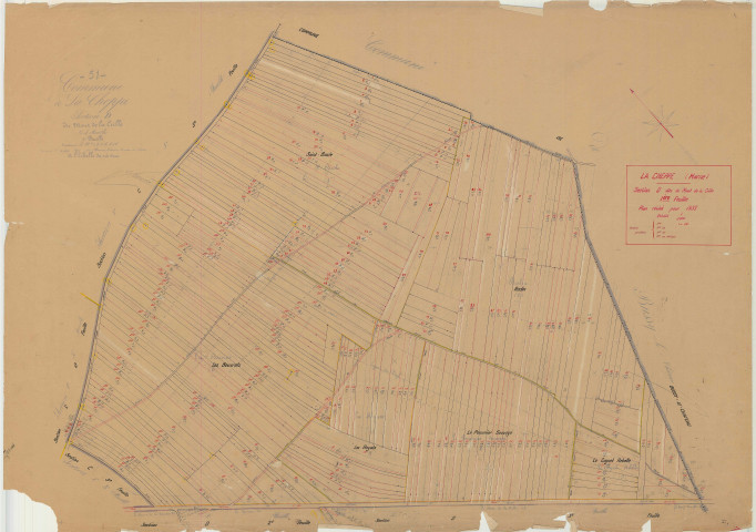Cheppe (La) (51147). Section D1 échelle 1/2000, plan mis à jour pour 1935, plan non régulier (papier)