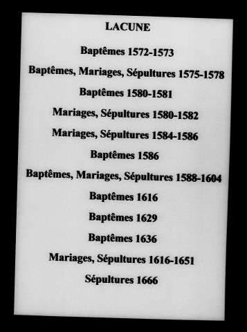 Clesles. Baptêmes, mariages, sépultures 1570-1719