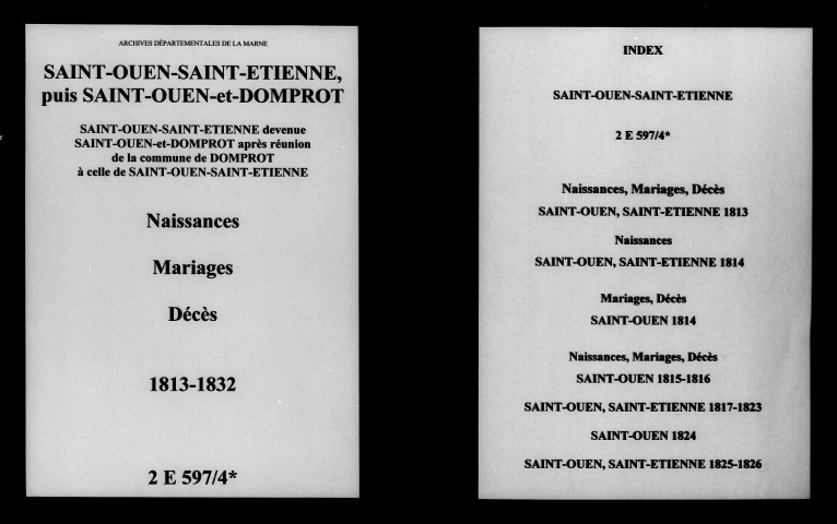 Saint-Ouen. Naissances, mariages, décès 1813-1832