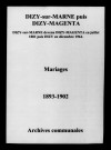 Dizy-Magenta. Mariages 1893-1902