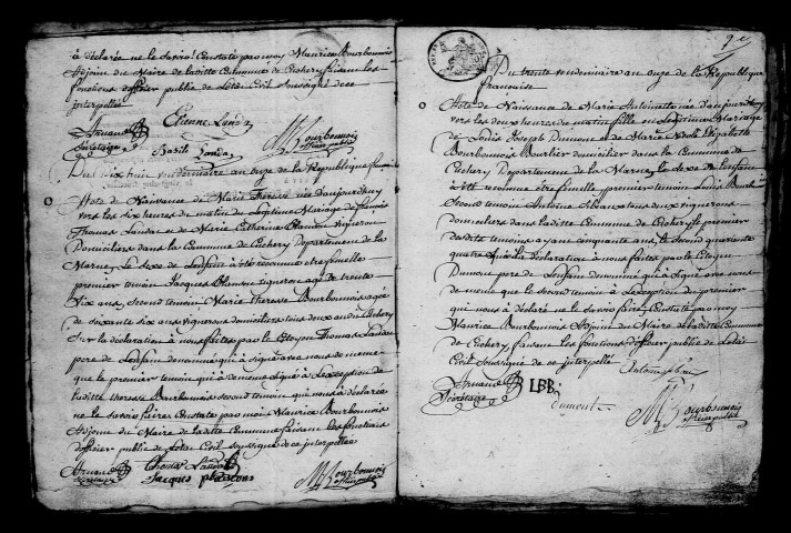 Cuchery. Naissances an XI-1812