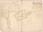 Arpentages de plusieurs pièces de terre et prés situés sur les terroirs d'Hauvillers, Champillon, Epernay appartenant à Messieurs les religieux, lieu-dit « Le pré du porc», 1753.