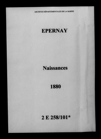 Épernay. Naissances 1880