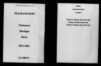 Plichancourt. Naissances, mariages, décès 1813-1842