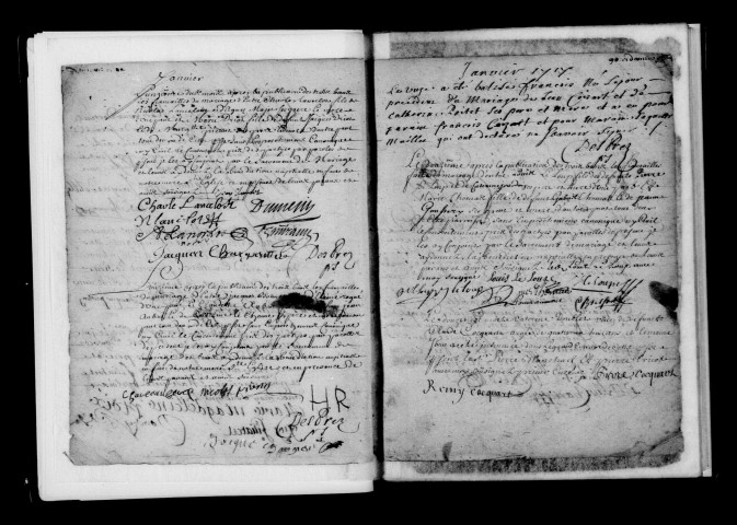 Vertus. Baptêmes, mariages, sépultures 1717-1718