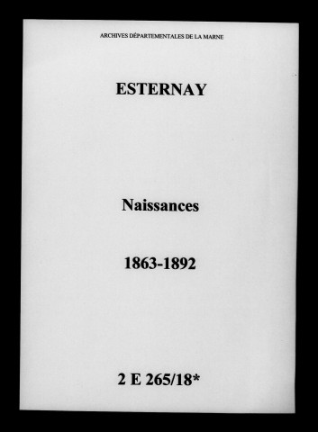 Esternay. Naissances 1863-1892