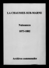 Chaussée (La). Naissances 1873-1882