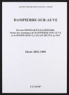 Dampierre-Sur-Auve. Décès 1892-1909