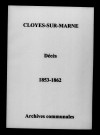 Cloyes-sur-Marne. Décès 1853-1862