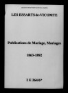 Essarts-le-Vicomte (Les). Publications de mariage, mariages 1863-1892