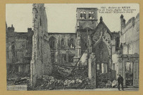 REIMS. 2767. Ruines de Rue de Vesle, Église Saint-Jacques - Vesle street - St-Jacques church.
(75 - ParisLa Pensée phototypie Baudinière).Sans date