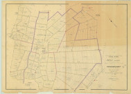 Péas (51426). Tableau d'assemblage échelle 1/5000, plan remembré pour 1953 (papier)