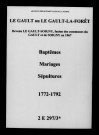 Gault (Le). Baptêmes, mariages, sépultures 1772-1792