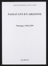 Passavant-en-Argonne. Mariages 1910-1929