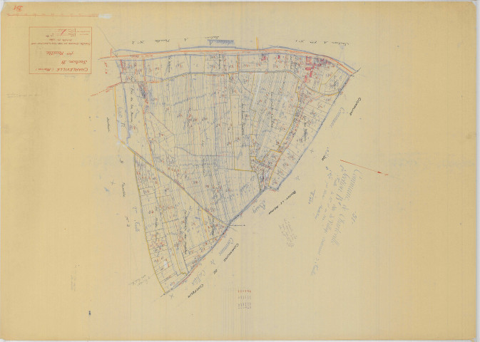 Charleville (51129). Section B1 échelle 1/2500, plan mis à jour pour 01/01/1956, non régulier (papier)