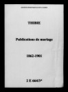 Thibie. Publications de mariage 1862-1901