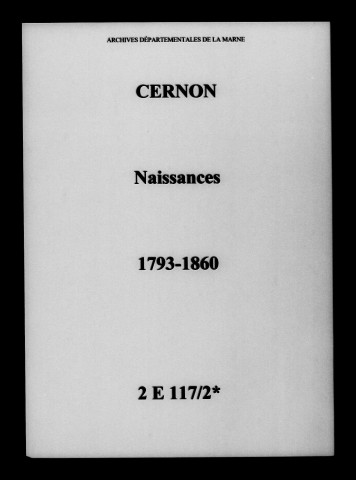 Cernon. Naissances 1793-1860