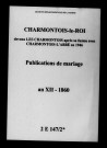 Charmontois-le-Roi. Publications de mariage an XII-1860