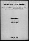 Ablois. Naissances 1833-1862