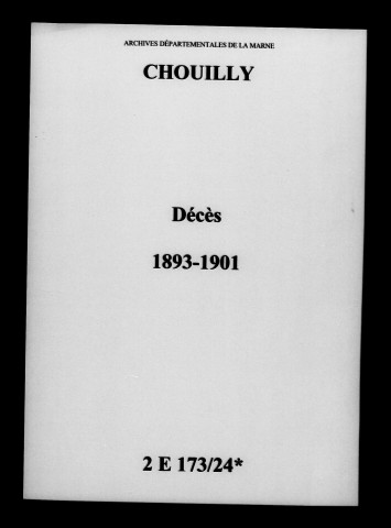 Chouilly. Décès 1893-1901