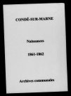 Condé-sur-Marne. Naissances 1861-1862