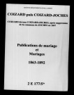 Coizard-Joches. Publications de mariage, mariages 1863-1892