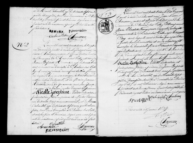 Châlons-sur-Vesle. Naissances, publications de mariage, mariages, décès 1833-1842